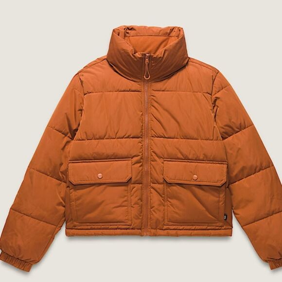 Vans Aubrey Primaloft Puffer Jacket- Auburn Orange - Picture 1 of 10